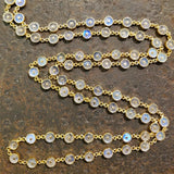 MOONSTONES SUN GOLD NECKLACE