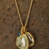PREHNITE  GOLD NECKLACE