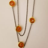 CARNELIAN SUN GOLD NECKLACE