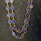 LAPIZ LAZULI SIGNATURE GOLD NECKLACE