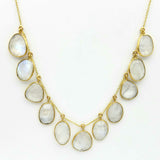 MULTI MOONSTONE GOLD NECKLACE
