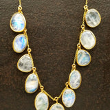 MULTI MOONSTONE GOLD NECKLACE