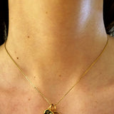 PREHNITE  GOLD NECKLACE