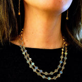 LABRADORITE GOLD SUN NECKLACE