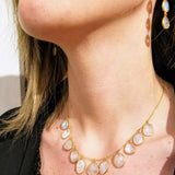 MULTI MOONSTONE GOLD NECKLACE