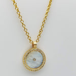 RAINBOW MOONSTONE PAVE DIAMONDS GOLD NECKLACE SONIA TONKIN