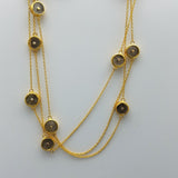 LABRADORITE GOLD NECKLACE