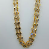 MOONSTONES SUN GOLD NECKLACE