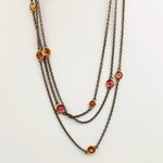 PINK TOURMALINE MIXED METALS NECKLACE SONIA TONKIN