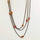 PINK TOURMALINE MIXED METALS NECKLACE