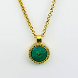 TURQUOISE EMERALD SIGNATURE GOLD NECKLACE SONIA TONKIN