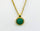 TURQUOISE EMERALD SIGNATURE GOLD NECKLACE
