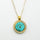 TURQUOISE PAVE DIAMONDS SIGNATURE NECKLACE