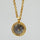 PAVE DIAMONDS MOONSTONE SIGNATURE GOLD NECKLACE