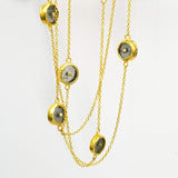 LABRADORITE GOLD NECKLACE