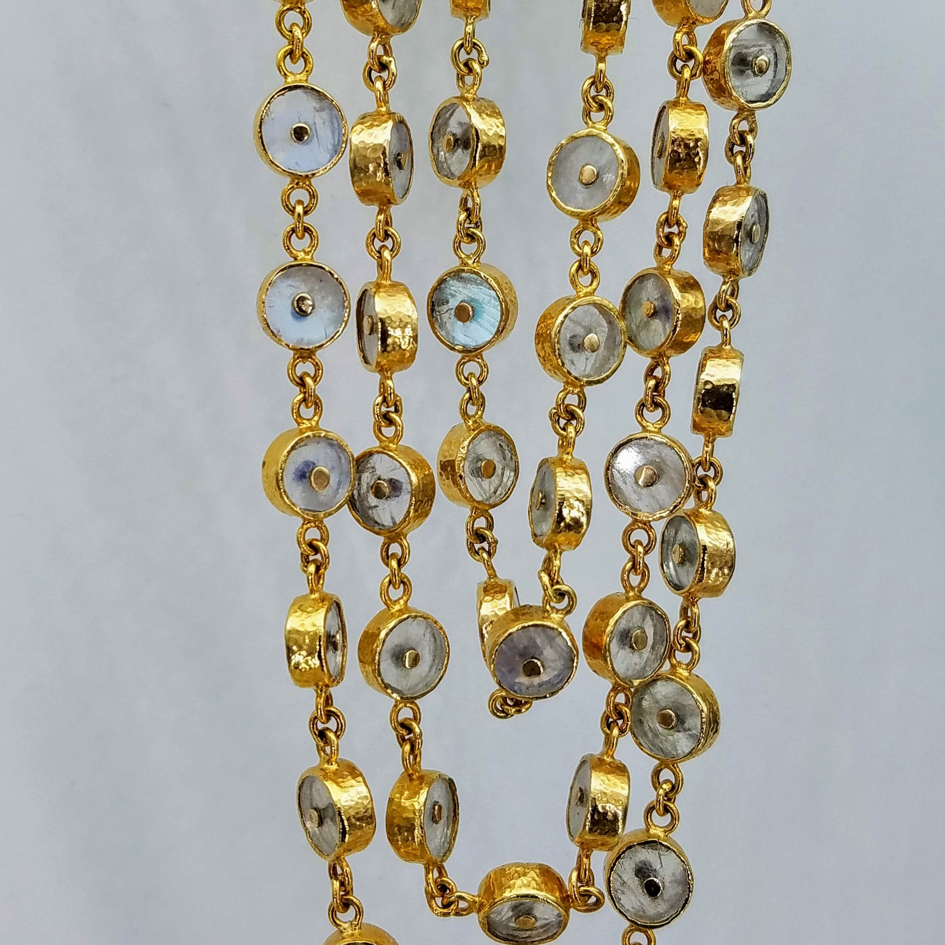 CASCADE MOONSTONES SUN NECKLACE SONIA TONKIN
