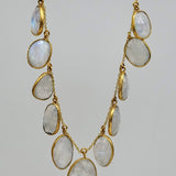 MULTI MOONSTONE GOLD NECKLACE