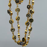 LABRADORITE GOLD SUN NECKLACE