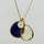 GREEN AMETHYST LAPIS GOLD NECKLACE