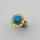 TURQUOISE GOLD DOTS RING