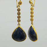 DIAMOND SAPPHIRE EARRINGS