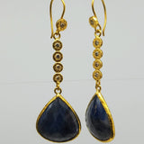 DIAMOND SAPPHIRE EARRINGS