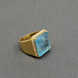 AQUAMARINE GOLD RING