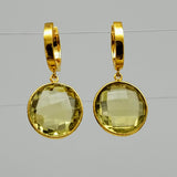 CITRINE MINI HOOPS EARRINGS
