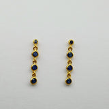 SAPPHIRE GOLD EARRINGS