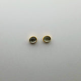 AQUAMARINE GOLD POST EARRINGS