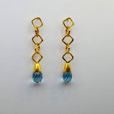 BLUE TOPAZ GOLD EARRINGS SONIA TONKIN