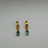 AQUAMARINE GOLD EARRINGS SONIA TONKIN