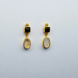 SMOKEY MOONSTONE GOLD EARRINGS SONIA TONKIN