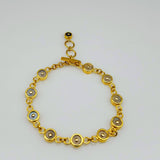 MOONSTONE SIGNATURE SUN SYMBOL GOLD BRACELET