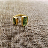 TOURMALINE OPEN GOLD RING