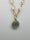 AQUAMARINE DIAMONDS MOONSTONE GOLD NECKLACE