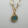 AQUAMARINE DIAMONDS MOONSTONE GOLD NECKLACE