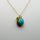 TURQUOISE APATITE CHARMS GOLD NECKLACE