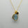DOUBLE AQUAMARINE LAPIZ GOLD NECKLACE