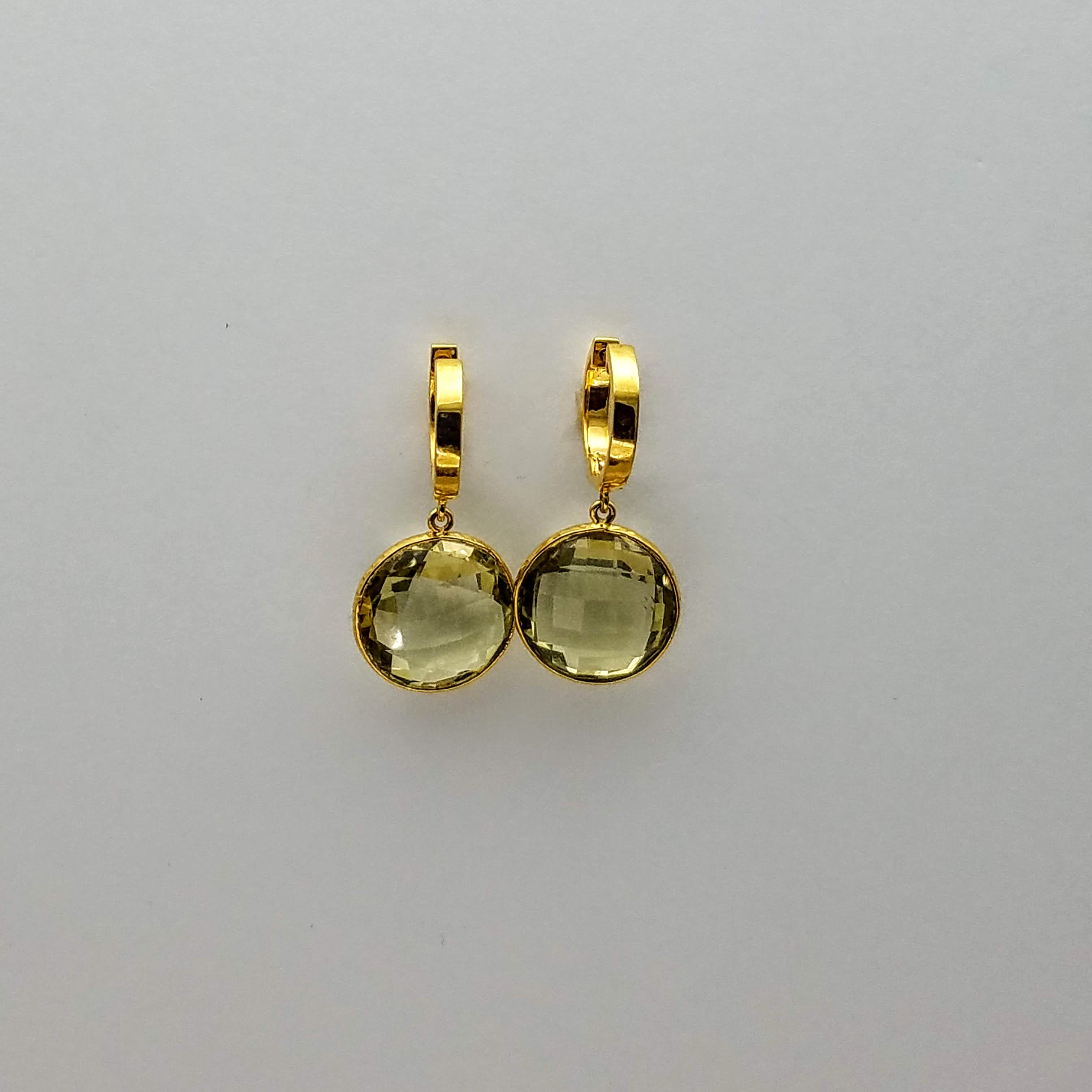 GREEN AMETHYST MINI HOOPS EARRINGS SONIA TONKIN