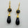 RUTILATED QUARTZ BLACK SPINEL EARRINGS