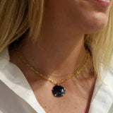 SAPPHIRE GOLD NECKLACE
