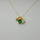 GREEN ONYX MOONSTONE GOLD NECKLACE