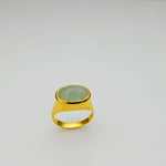 DOME AQUAMARINE GOLD RING SONIA TONKIN