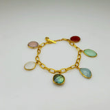 GOLD LINKS GEMS BRACELET