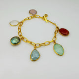 GOLD LINKS GEMS BRACELET