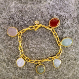 GOLD LINKS GEMS BRACELET
