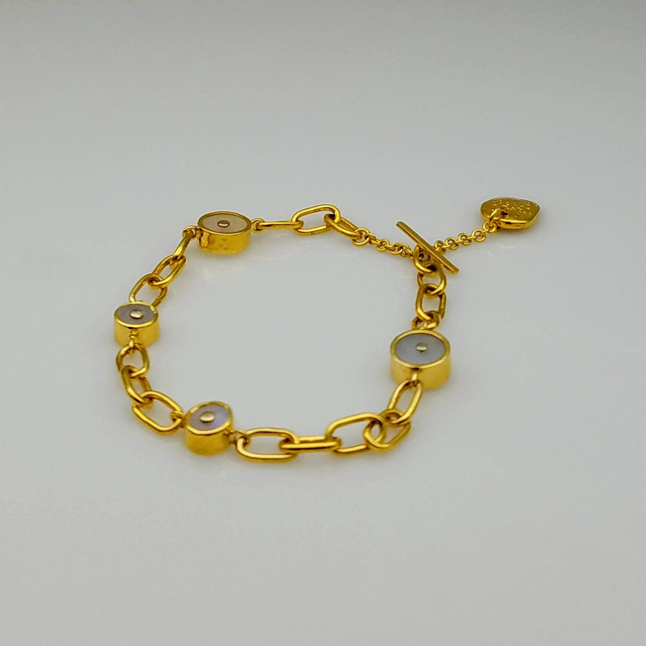 GOLD LINKS MOONSTONE SUN BRACELET SONIA TONKIN