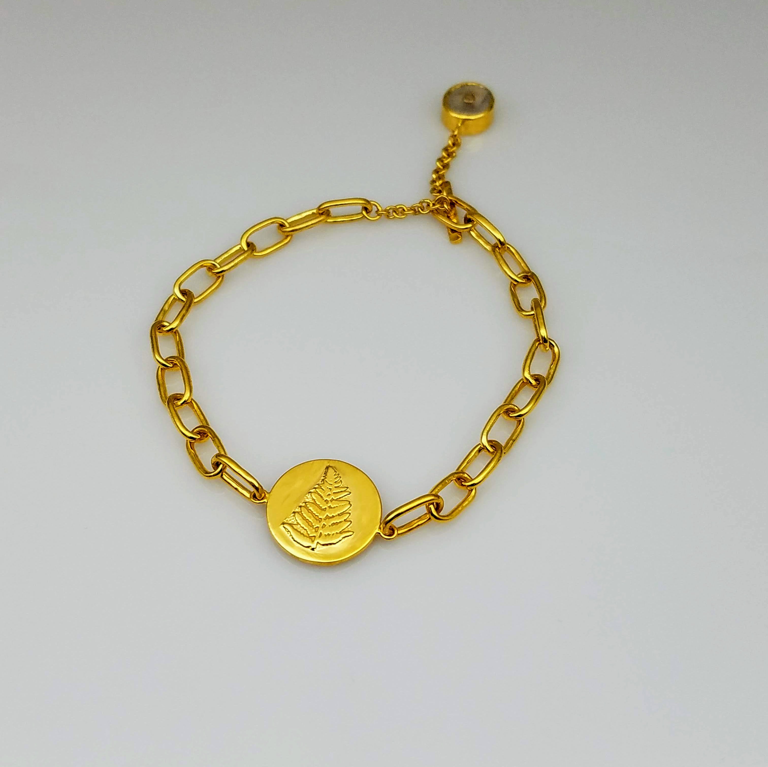 FERN GOLD LINKS BRACELET SONIA TONKIN