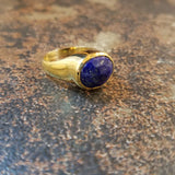 LAPIS LAZULI DOME GOLD RING